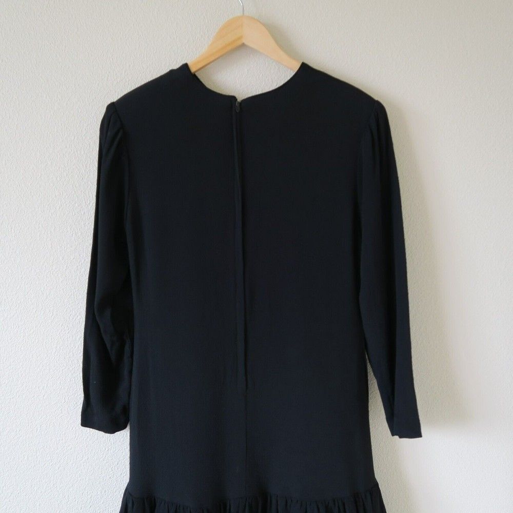 Elegant Black Long Sleeve Dress - Picture 7 of 10
